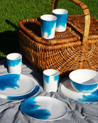 Rick Stein Melamine Picnic Range Outdoor Side view with a picnic  basket
